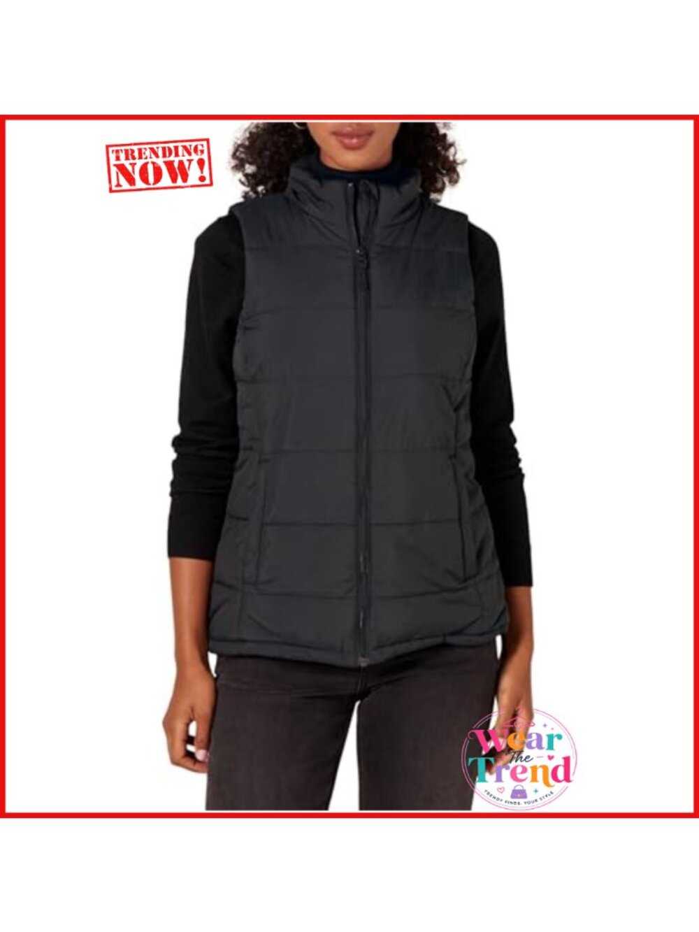 Mid-Weight Quilted Puffer Vest Water-Repellent Full Zip Cold Weather